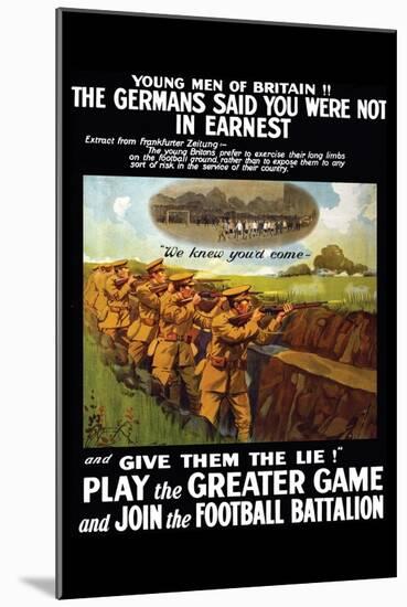 Play the Greater Game-Johnson, Riddle & Co-Mounted Art Print