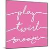 Play Twirl Snooze PINK-Gigi Louise-Mounted Art Print