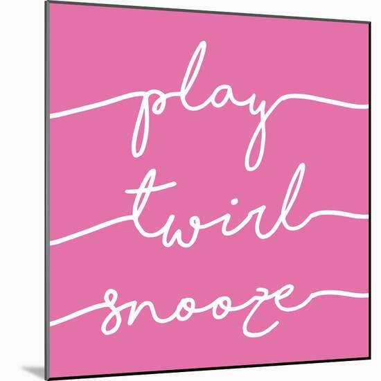 Play Twirl Snooze PINK-Gigi Louise-Mounted Art Print