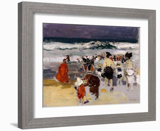 Playa de Biarritz, 1906-Joaquín Sorolla y Bastida-Framed Giclee Print