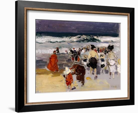 Playa de Biarritz, 1906-Joaquín Sorolla y Bastida-Framed Giclee Print