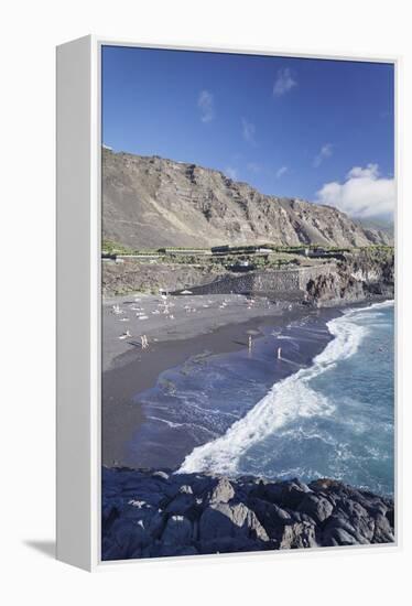 Playa De Charco Verde Beach, Puerto Naos, La Palma, Canary Islands, Spain, Atlantic, Europe-Markus Lange-Framed Premier Image Canvas