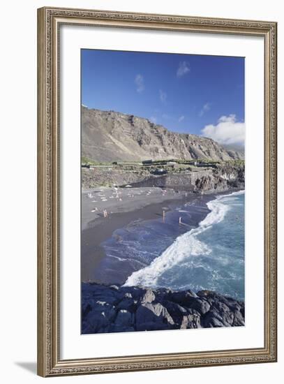 Playa De Charco Verde Beach, Puerto Naos, La Palma, Canary Islands, Spain, Atlantic, Europe-Markus Lange-Framed Photographic Print