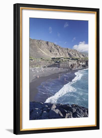 Playa De Charco Verde Beach, Puerto Naos, La Palma, Canary Islands, Spain, Atlantic, Europe-Markus Lange-Framed Photographic Print