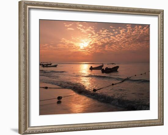 Playa Del Carmen Beach, Yucatan, Mexico-Walter Bibikow-Framed Photographic Print