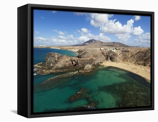 Playa del Papagayo, Near Playa Blanca, Lanzarote, Canary Islands, Spain-Stuart Black-Framed Premier Image Canvas