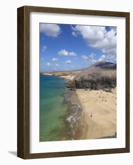 Playa del Papagayo, Near Playa Blanca, Lanzarote, Canary Islands, Spain-Stuart Black-Framed Photographic Print