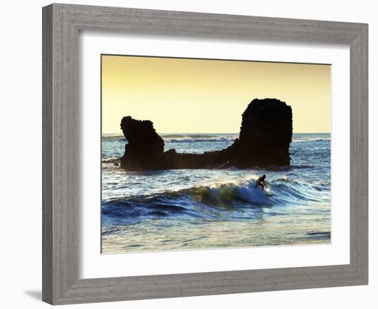 Playa El Tunco, El Salvador, Pacific Ocean Beach, Popular With Surfers, Great Waves-John Coletti-Framed Photographic Print