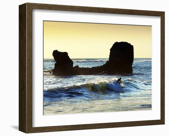 Playa El Tunco, El Salvador, Pacific Ocean Beach, Popular With Surfers, Great Waves-John Coletti-Framed Photographic Print