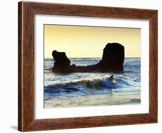 Playa El Tunco, El Salvador, Pacific Ocean Beach, Popular With Surfers, Great Waves-John Coletti-Framed Photographic Print