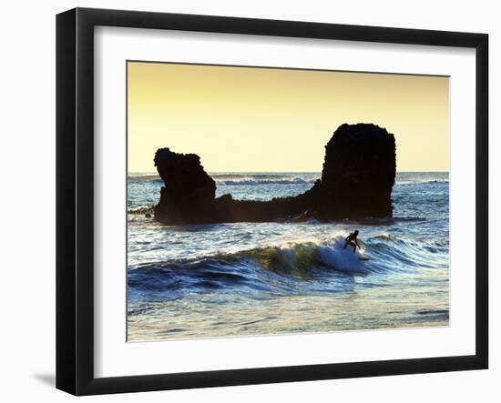 Playa El Tunco, El Salvador, Pacific Ocean Beach, Popular With Surfers, Great Waves-John Coletti-Framed Photographic Print