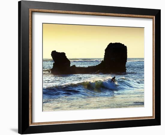 Playa El Tunco, El Salvador, Pacific Ocean Beach, Popular With Surfers, Great Waves-John Coletti-Framed Photographic Print