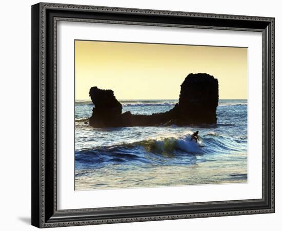 Playa El Tunco, El Salvador, Pacific Ocean Beach, Popular With Surfers, Great Waves-John Coletti-Framed Photographic Print