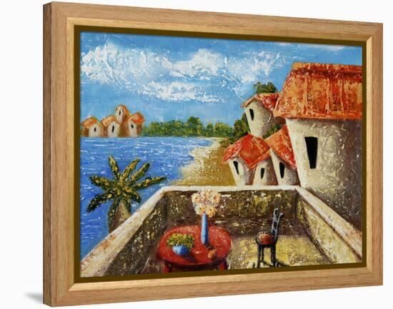 Playa Gorda II-Oscar Ortiz-Framed Premier Image Canvas