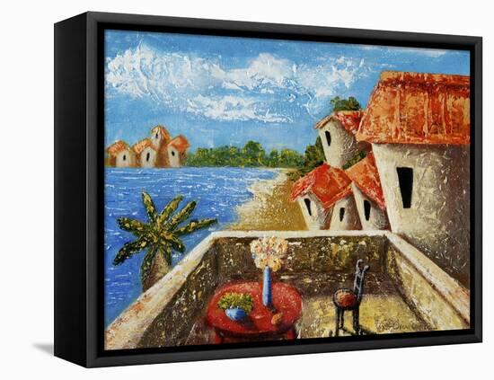 Playa Gorda II-Oscar Ortiz-Framed Premier Image Canvas