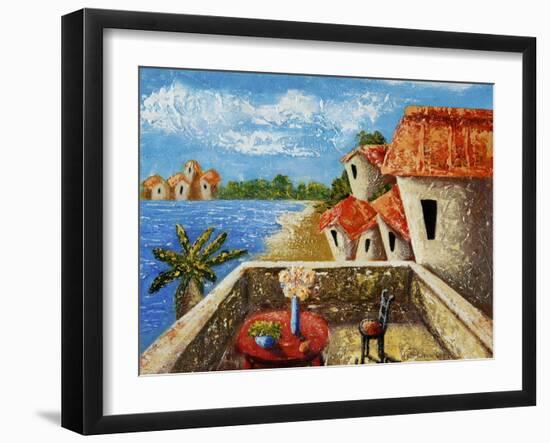 Playa Gorda II-Oscar Ortiz-Framed Giclee Print