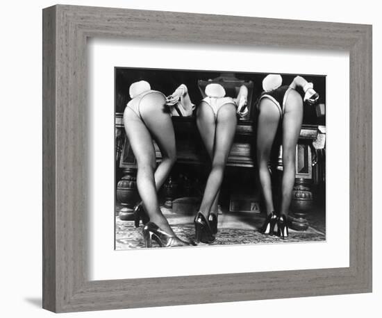 Playboy Bunnies Will Challenge Press Club Rabbits at the Press Club, February 1978--Framed Photographic Print