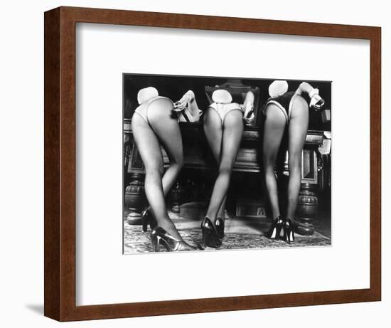 Playboy Bunnies Will Challenge Press Club Rabbits at the Press Club, February 1978-null-Framed Photographic Print