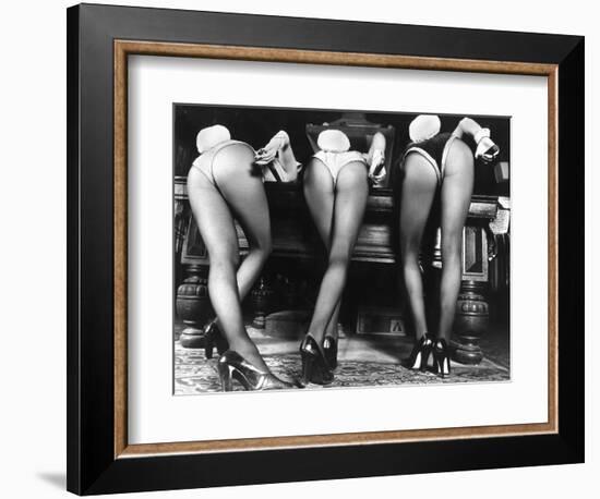 Playboy Bunnies Will Challenge Press Club Rabbits at the Press Club, February 1978--Framed Photographic Print