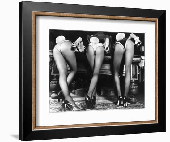 Playboy Bunnies Will Challenge Press Club Rabbits at the Press Club, February 1978-null-Framed Photographic Print