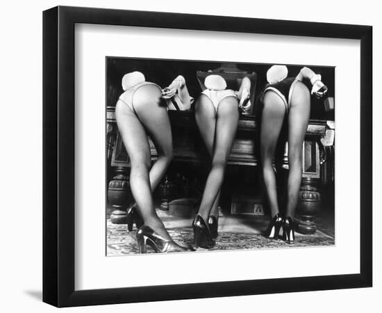 Playboy Bunnies Will Challenge Press Club Rabbits at the Press Club, February 1978-null-Framed Photographic Print