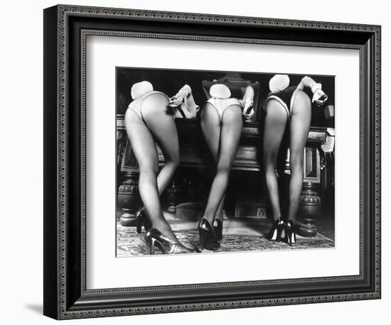 Playboy Bunnies Will Challenge Press Club Rabbits at the Press Club, February 1978--Framed Photographic Print