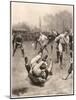 Player Making a Tackle in a Rugby Game-Ernest Prater-Mounted Art Print