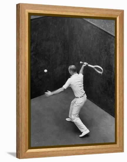 Player Playing Squash at a Local Club-Yale Joel-Framed Premier Image Canvas