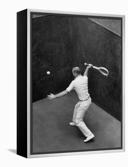 Player Playing Squash at a Local Club-Yale Joel-Framed Premier Image Canvas