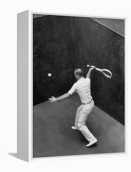 Player Playing Squash at a Local Club-Yale Joel-Framed Premier Image Canvas