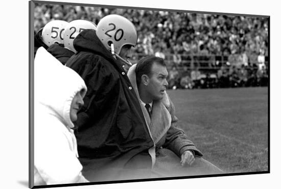 Players and their Coach, Murray Warmath, Minnesota-Iowa Game, Minneapolis, November 1960-Francis Miller-Mounted Photographic Print