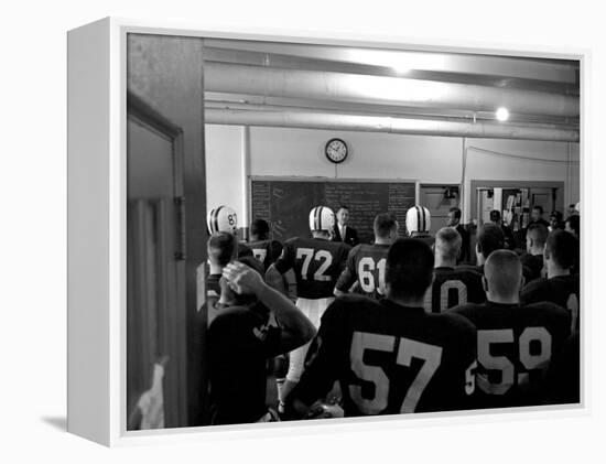 Players and their Coach, Murray Warmath, Minnesota-Iowa Game, Minneapolis, November 1960-Francis Miller-Framed Premier Image Canvas