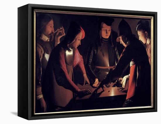 Players Of. Painting by Georges De La Tour (1593-1652), 17Th Century. Oil on Canvas. Stockton-Tees,-Georges De La Tour-Framed Premier Image Canvas