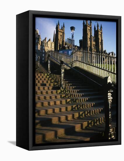 Playfair Steps and Parliament, Edinburgh, Scotland-Neale Clarke-Framed Premier Image Canvas