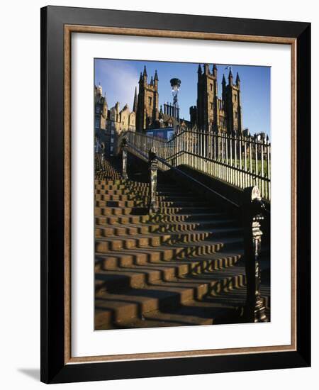 Playfair Steps and Parliament, Edinburgh, Scotland-Neale Clarke-Framed Photographic Print