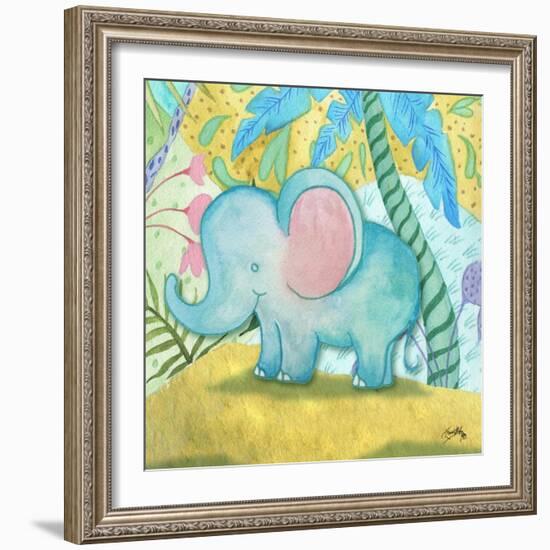 Playful Elephant-Elizabeth Medley-Framed Art Print