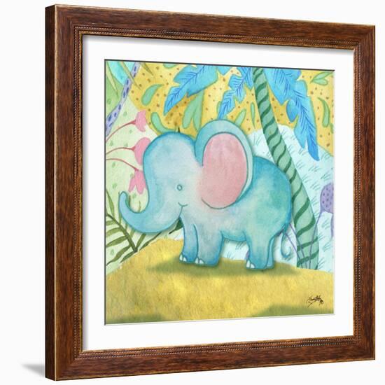 Playful Elephant-Elizabeth Medley-Framed Art Print