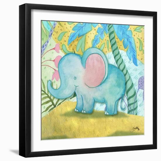 Playful Elephant-Elizabeth Medley-Framed Art Print