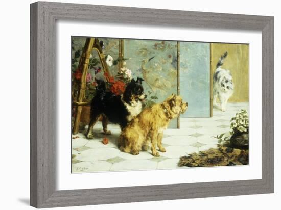 Playful Friends-Charles Van Den Eycken-Framed Giclee Print