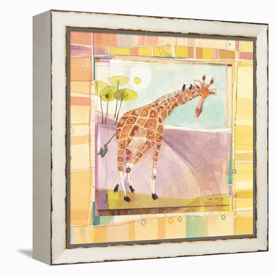 Playful Giraffe-Robbin Rawlings-Framed Stretched Canvas