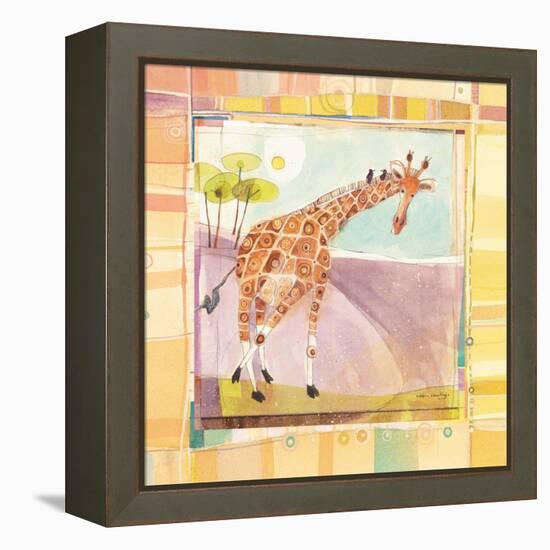 Playful Giraffe-Robbin Rawlings-Framed Stretched Canvas