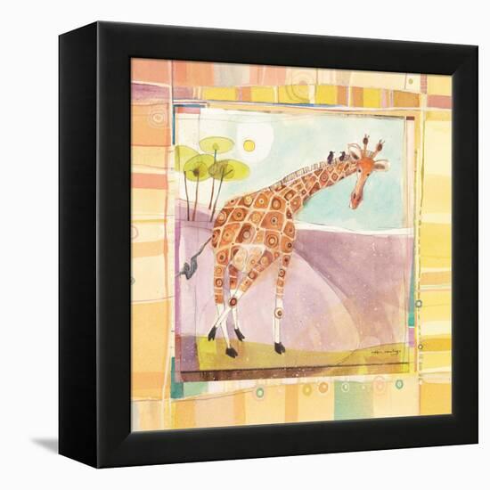 Playful Giraffe-Robbin Rawlings-Framed Stretched Canvas