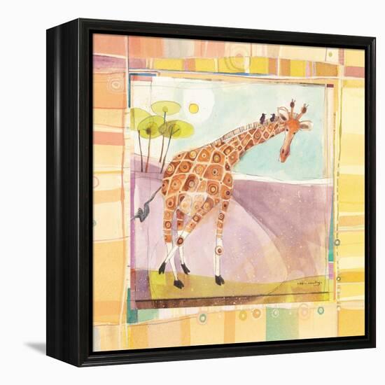 Playful Giraffe-Robbin Rawlings-Framed Stretched Canvas