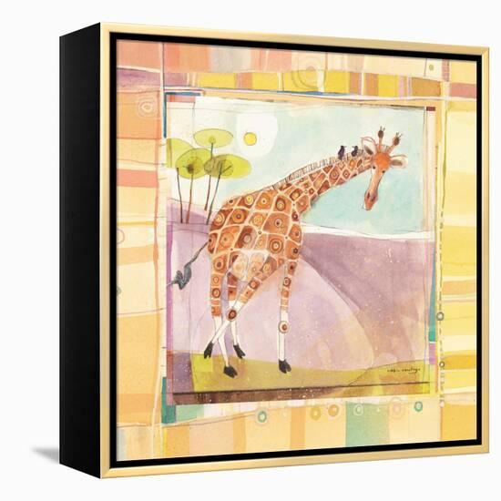 Playful Giraffe-Robbin Rawlings-Framed Stretched Canvas