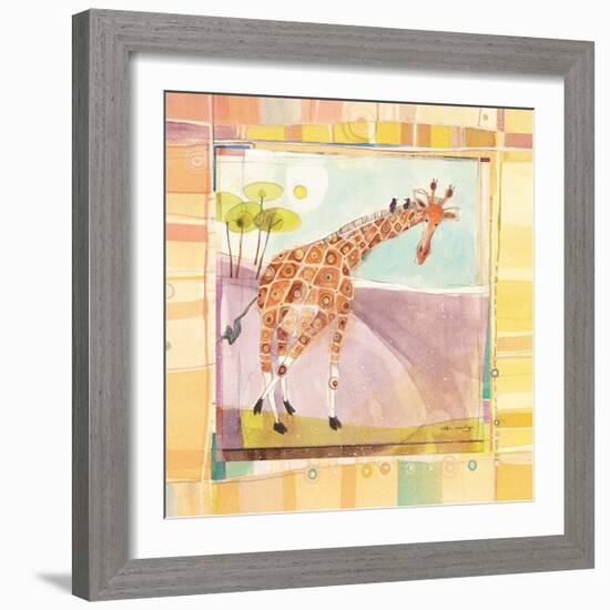 Playful Giraffe-Robbin Rawlings-Framed Art Print