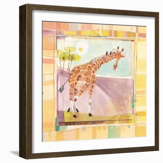 Playful Giraffe-Robbin Rawlings-Framed Art Print