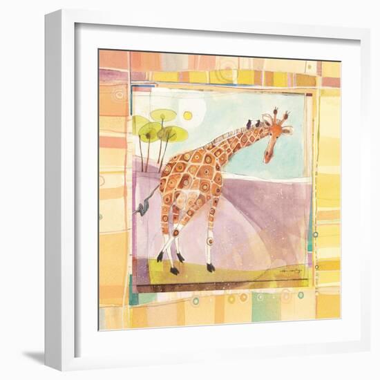 Playful Giraffe-Robbin Rawlings-Framed Art Print