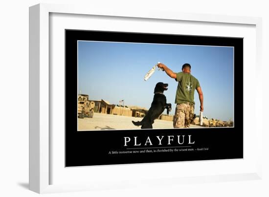 Playful: Inspirational Quote and Motivational Poster-null-Framed Premium Photographic Print