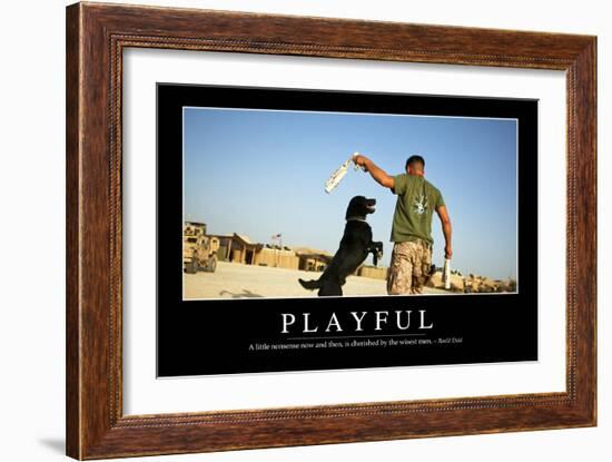 Playful: Inspirational Quote and Motivational Poster-null-Framed Photographic Print