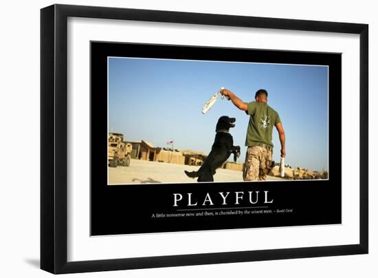 Playful: Inspirational Quote and Motivational Poster-null-Framed Photographic Print
